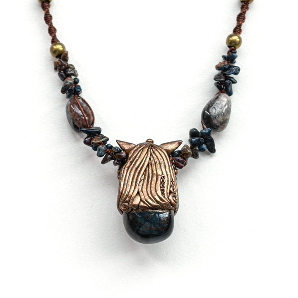 Dark Elven Whisper Labradorite Oath handmade Gemstone Necklace